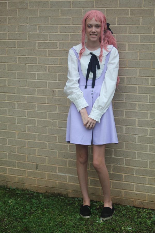 Anne Johnson (10) dresses up as a video game character for character day. 