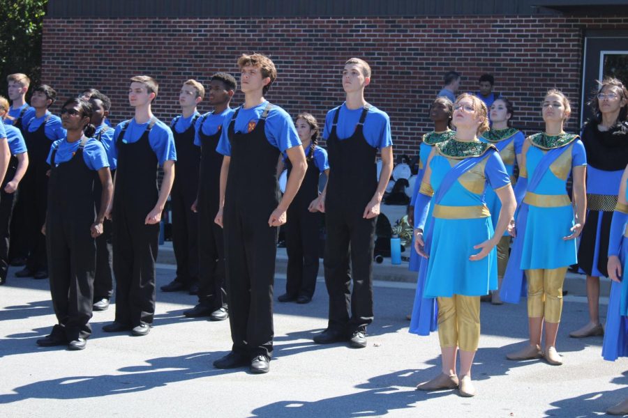 Photo+of+Spirit+of+McIntosh+Marching+Band+getting+in+the+mind+set+for+their+first+competition+Saturday+Oct.+8+at+Carrollton+High+School.