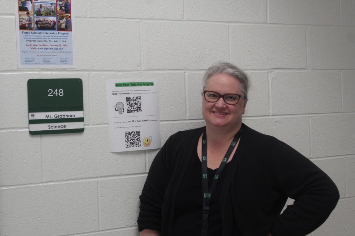 Mary Beth Grabhorn holds peer tutoring and is also a science teacher at MHS.