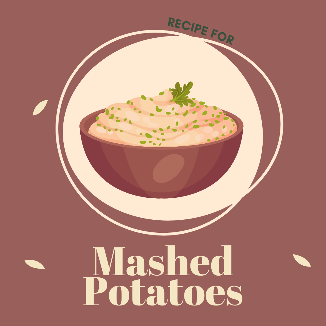 Mashed potatoes graphic created by Lulu Vitulo using Canva.