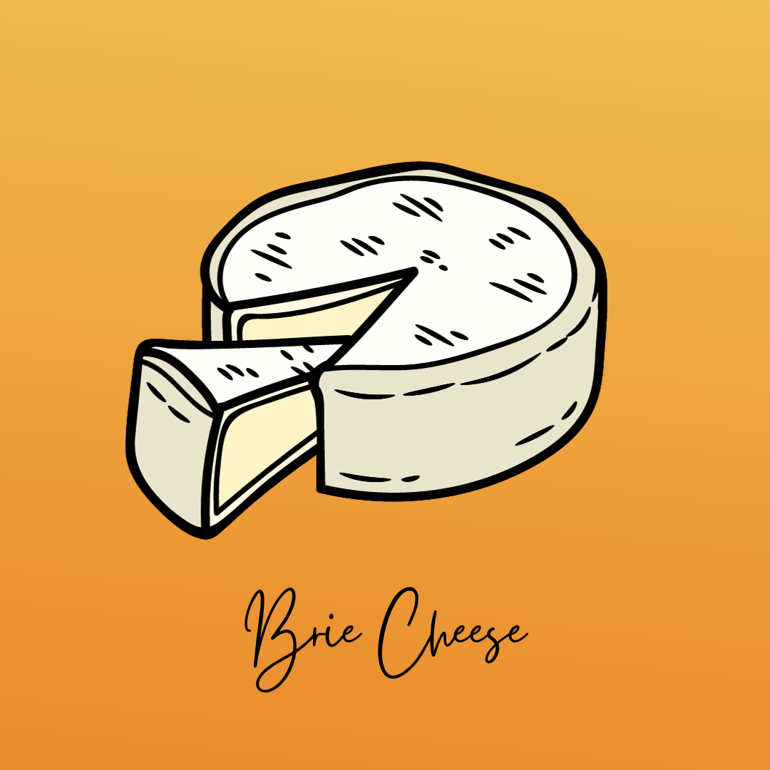Brie Cheese Graphic Illustration via Canva by Lulu Vitulo 