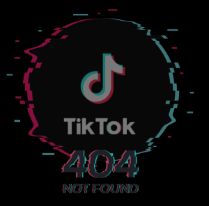 Graphic illustration depicting TikTok's potential termination. Created by Nyla Kërr using Canva.