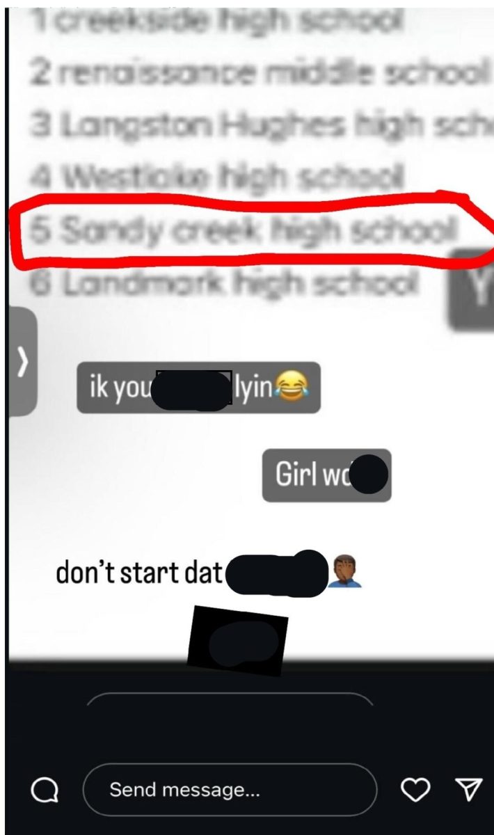 The Trail obtained this screenshot from a student at Sandy Creek. 