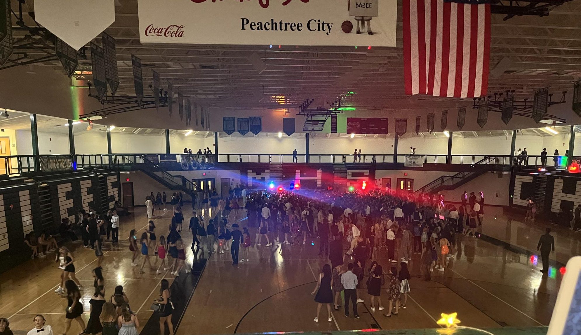 A view overlooking the dance floor  during the homecoming dance.