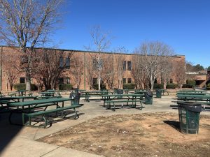 Photo of the courtyard at McIntosh High School