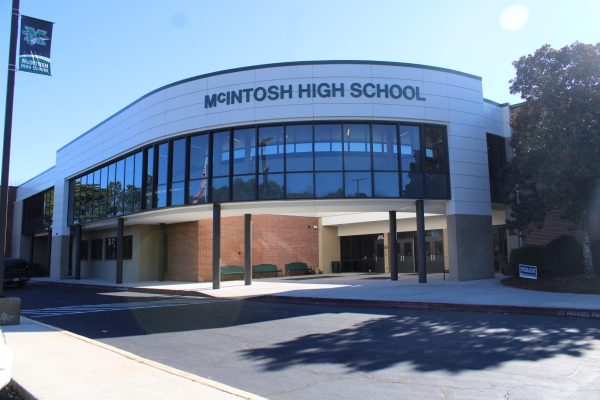 Exterior of McIntosh High School.