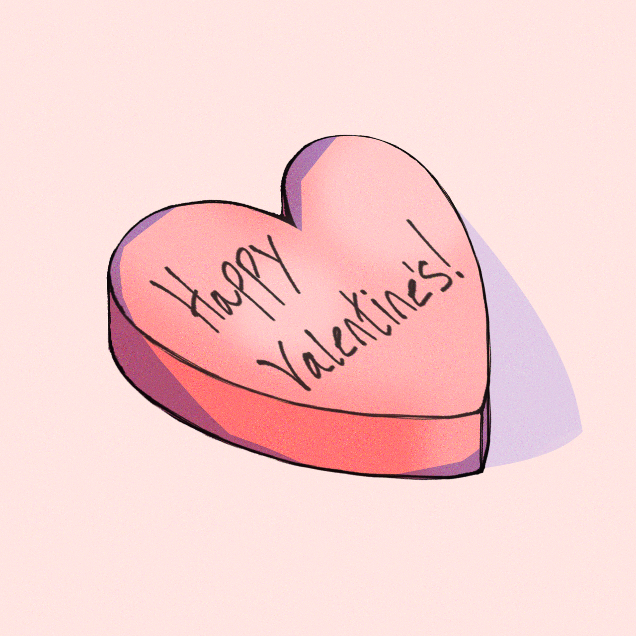 A graphic drawing of a Valentine's heart for the holiday.