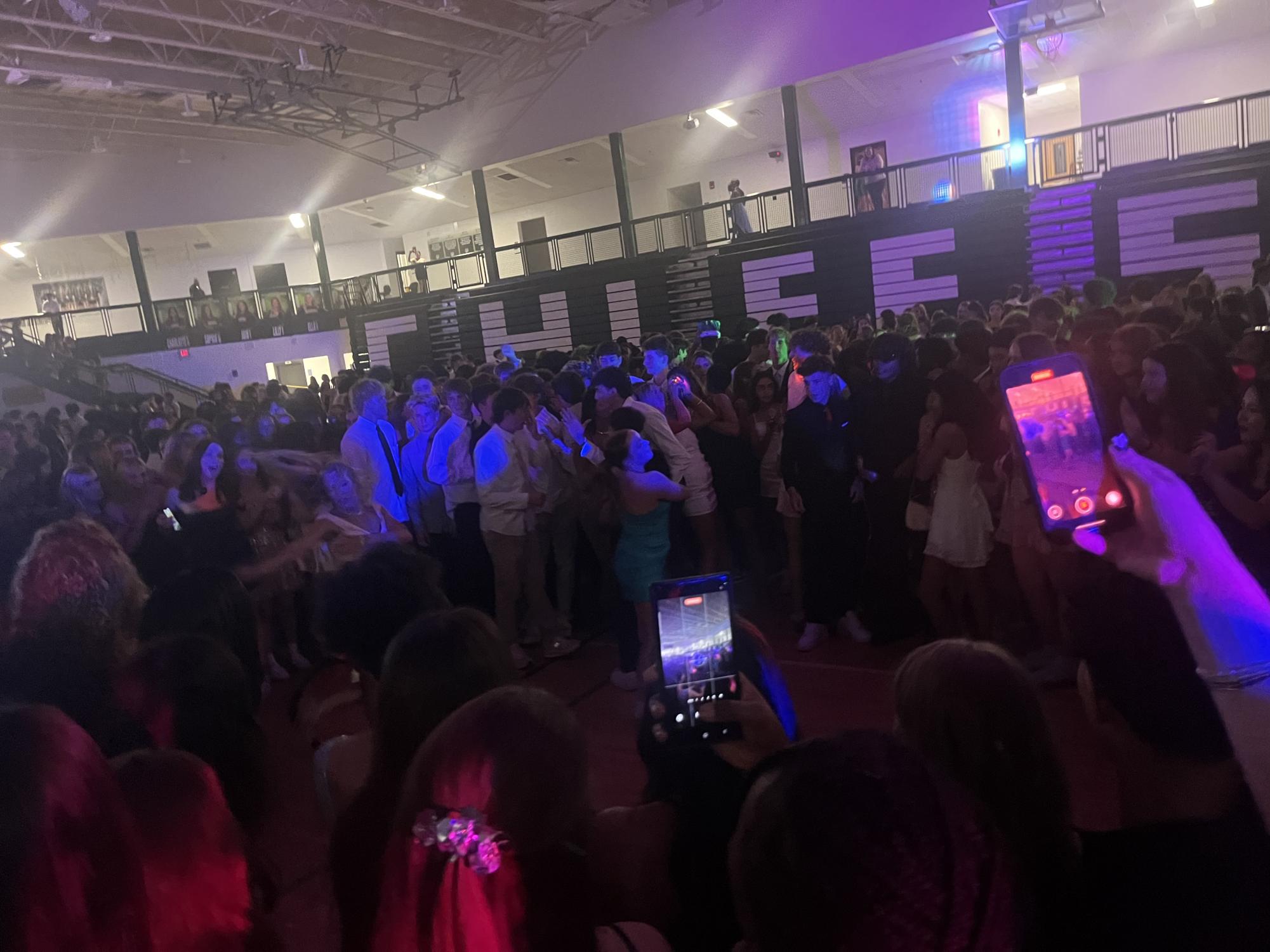 Photo of one of the dance circles at McIntosh Homecoming 2025. 