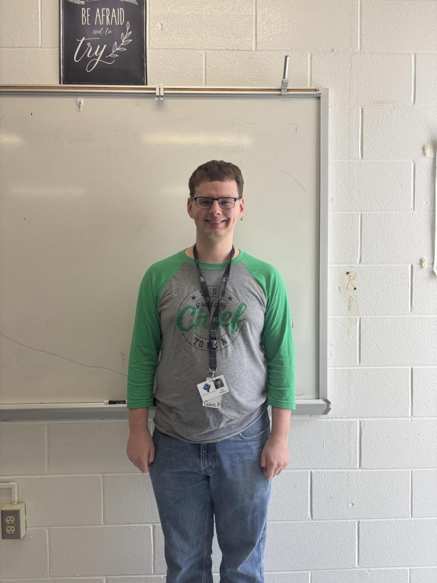  A picture of new McIntosh teacher Peter Cassels inside of his classroom. Photo by Amaya Diaz.