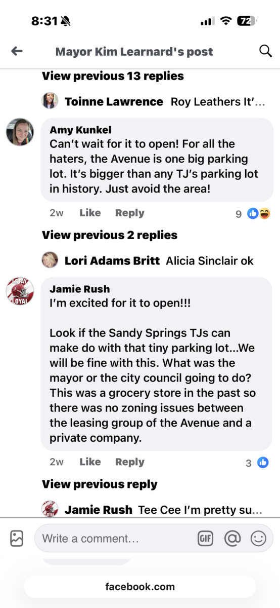 A Screenshot of the comments on the post about Trader Joe's now hiring by The City Menus.
