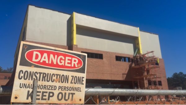 Update on the construction of McIntosh's new auxiliary gym