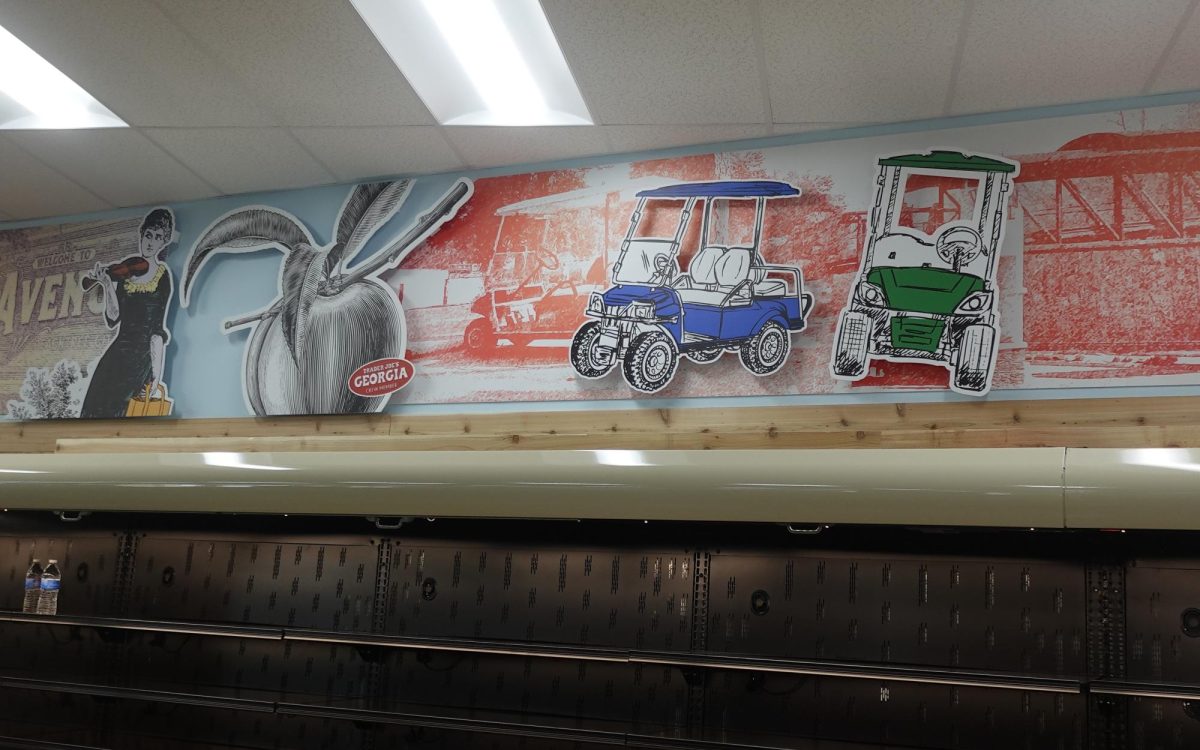 The inside of Trader Joe's in Peachtree City at the fresh produce section before opening.