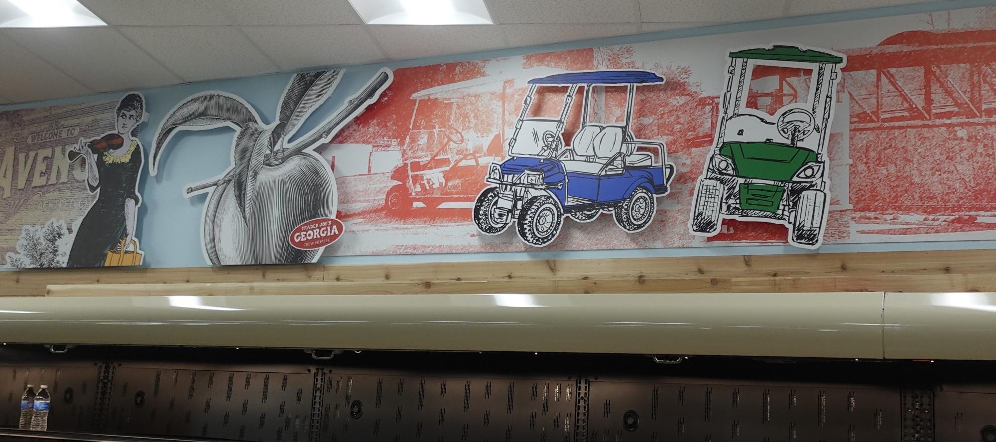 The inside of Trader Joe's in Peachtree City at the fresh produce section before opening.