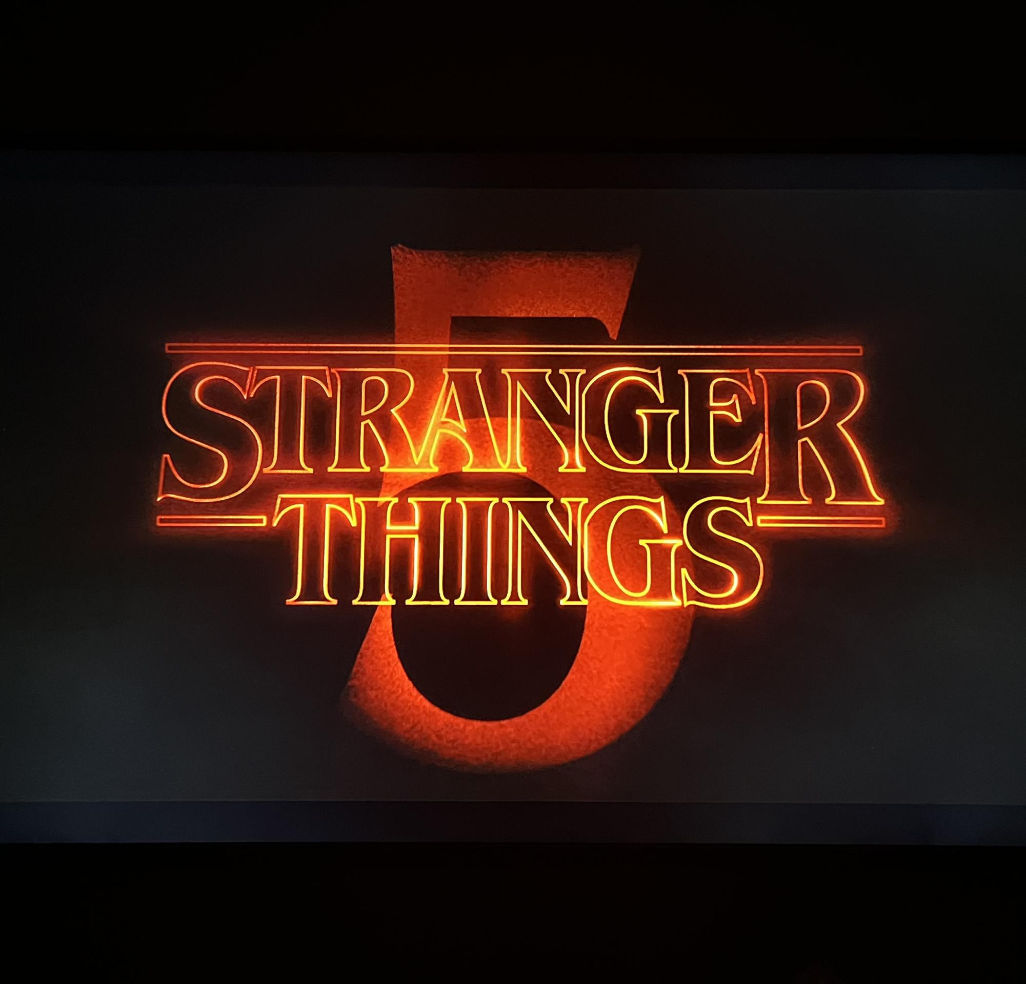 A picture of the "Stranger Things 5" intro.