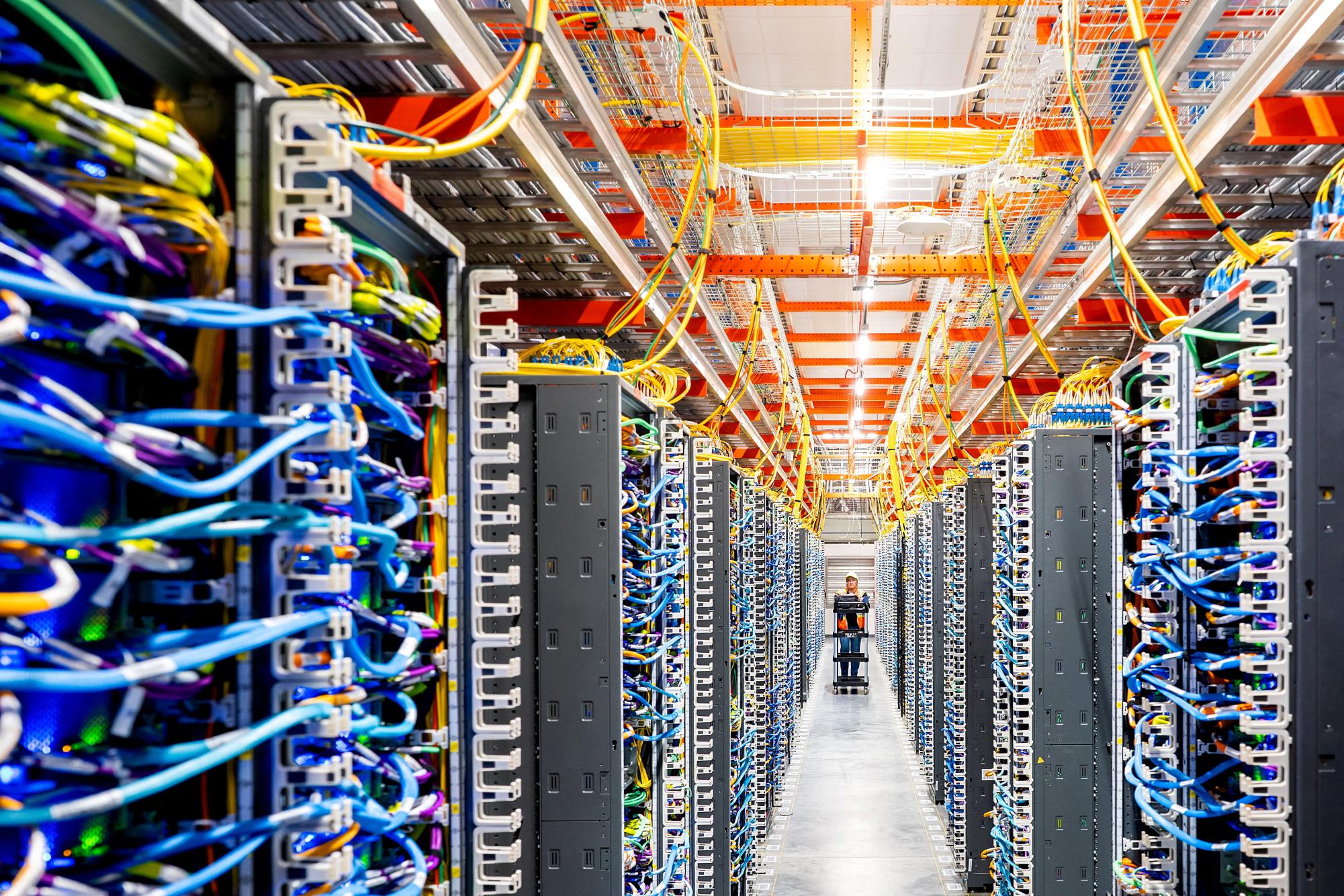 An example of the inside of a data center. Photo from Reuters Images